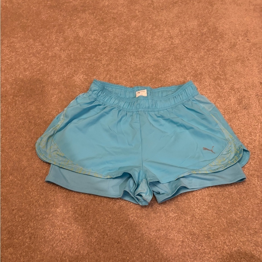 Puma Women's Blue Athletic Shorts